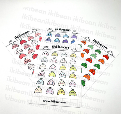 Pink sticker sheet (chibi ikibean)