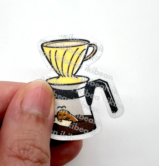 coffee series stickers - pourover coffee