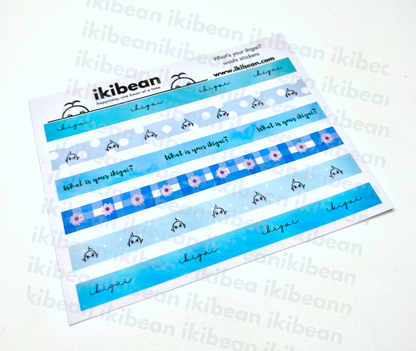 ikigai - washi sticker sheet (Blue)